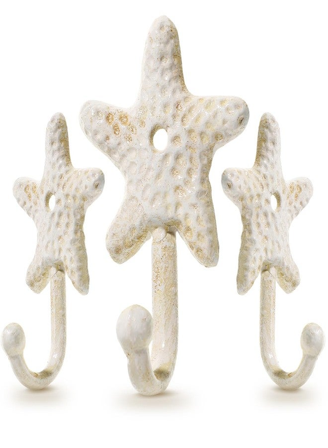 BESTYASH Star Fish Hook Set of 3 Decorative Wall Hooks Coastal Nautical Design for Hanging Keys Towels and More 4 33 X 2 76 X 1 57 Inch - Image 5